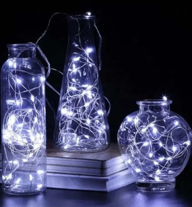Светодиодная гирлянда Sun Lamp Капля Росы 100 LED 10 м холодный белый свет батарейки - фото 6