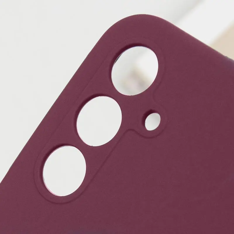 Чехол Silicone Cover Lakshmi Full Camera (AAA) для Samsung Galaxy A56 5G Бордовый / Plum - фото 5