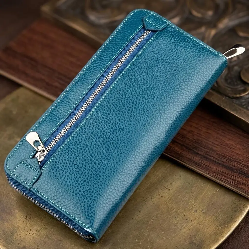 Жіночий клатч-візитниця ST Leather 18861 блакитний - фото 4