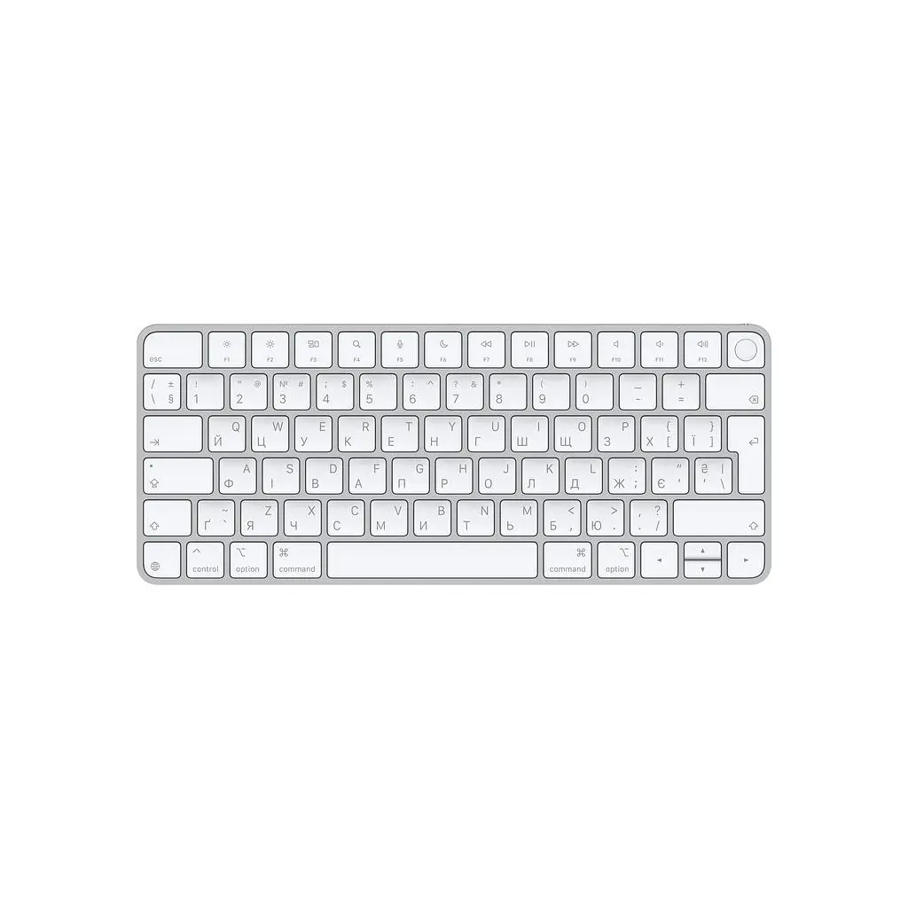 Клавіатура Apple Magic Keyboard with Touch ID Bluetooth/USB-C UA White (MXCK3UA/A)