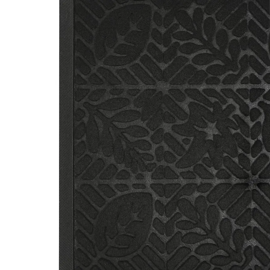 Килимок придверний Eco Fabric Листя з кромкою чорний 40 х 60 см (4060-106) - фото 6