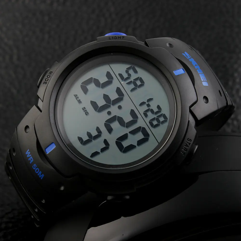 Чоловічий наручний годинник 1068BU Black-Blue Skmei acs0030865 - фото 4