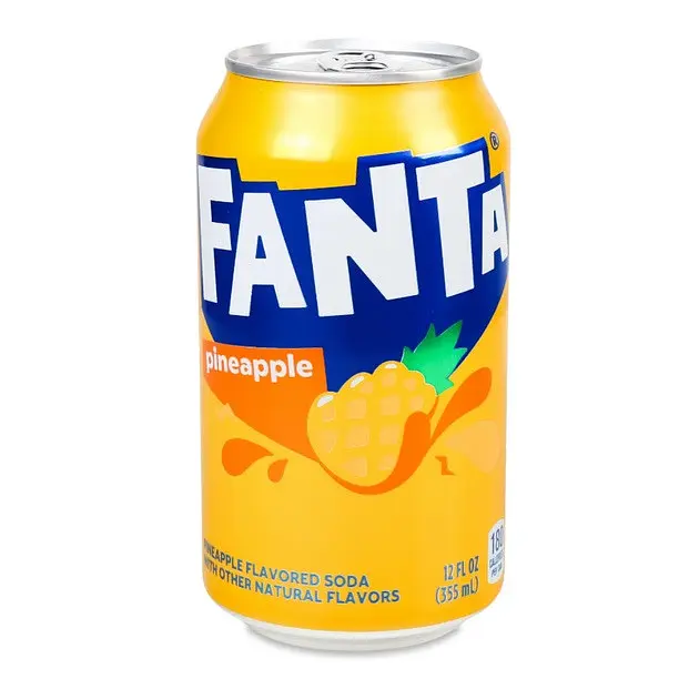 Напій Fanta pineapple зі смаком ананасу газований 355 мл