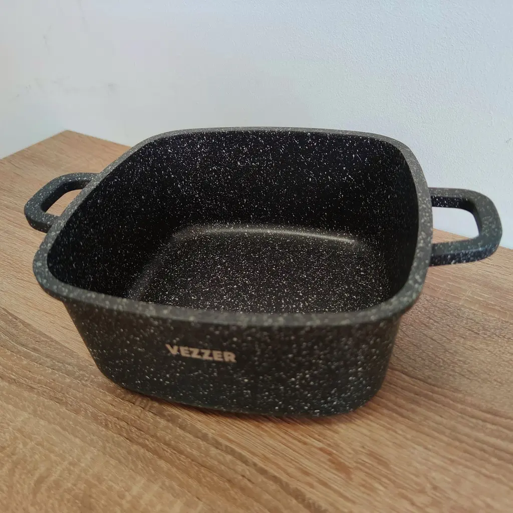 Каструля Vezzer квадратна з кришкою 20 см 2.5 л чорна (VZ8007) - фото 7
