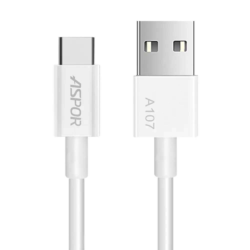 Кабель Aspor A107 USB – Type-C 3A/1.2м- білий