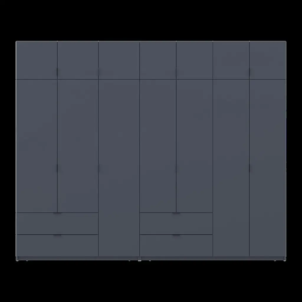 Розпашна Шафа для одягу Doros Лукас Графіт 3+4 ДСП 295х50х240 (42005125) - фото 4