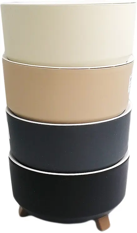 Горщик для квітів Alyaplastik Tripot 1.3 л антрацитовий (13223) - фото 5