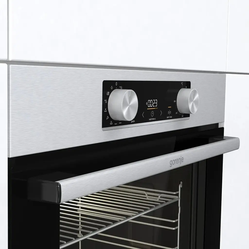 Духова шафа Gorenje електрична 77 л, A+, дисплей, нержавіюча сталь - фото 3