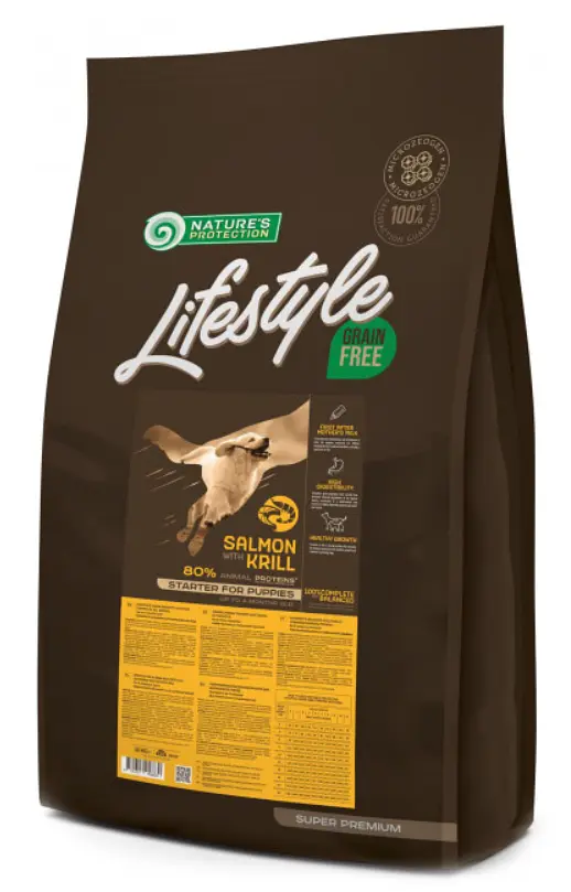 Сухой корм Nature's Protection Lifestyle Grain 1.5 кг для щенков с лососем - фото 2