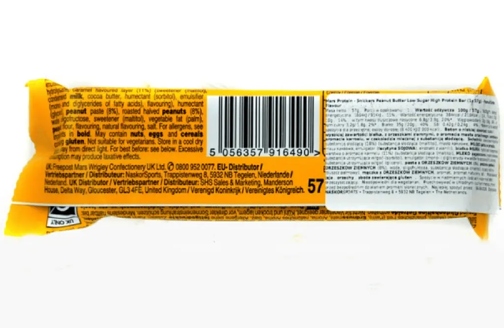 Шоколадний батончик Snickers Hi Protein Low Sugar Peanut Butter 57 г - фото 3