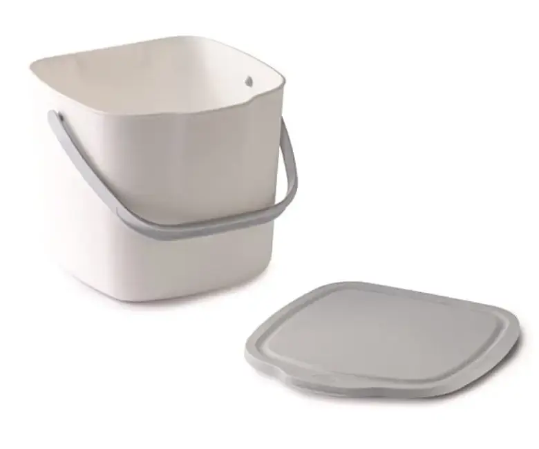Контейнер для сміття підвісний Snips Kitchen Compost Bin з кришкою та ручкою 3 л білий (8001136907166) - фото 2
