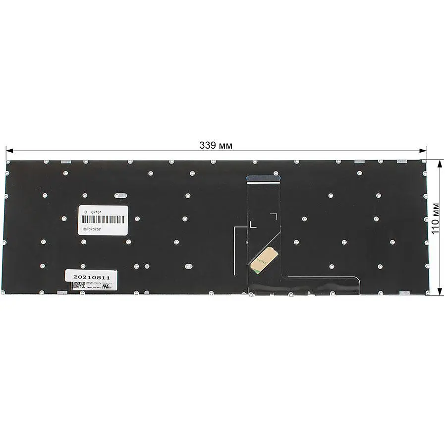 Клавіатура для ноутбука Lenovo (IdeaPad: 320-15 series) rus onyx чорний без кадру з діодом на кнопці включення - фото 2