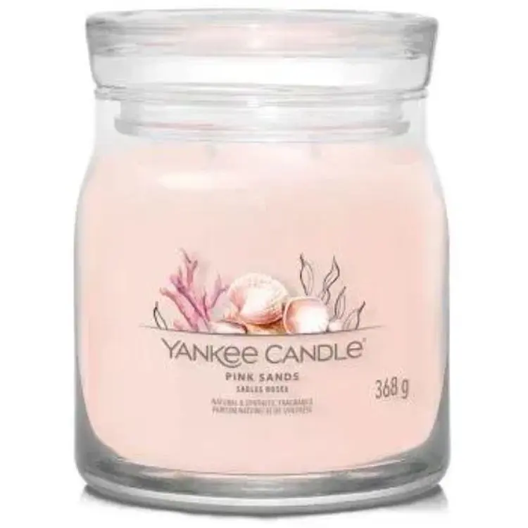 Свеча Yankee Candle Medium Pink Sands Розовые пески 368 г (1629996E) - фото 1