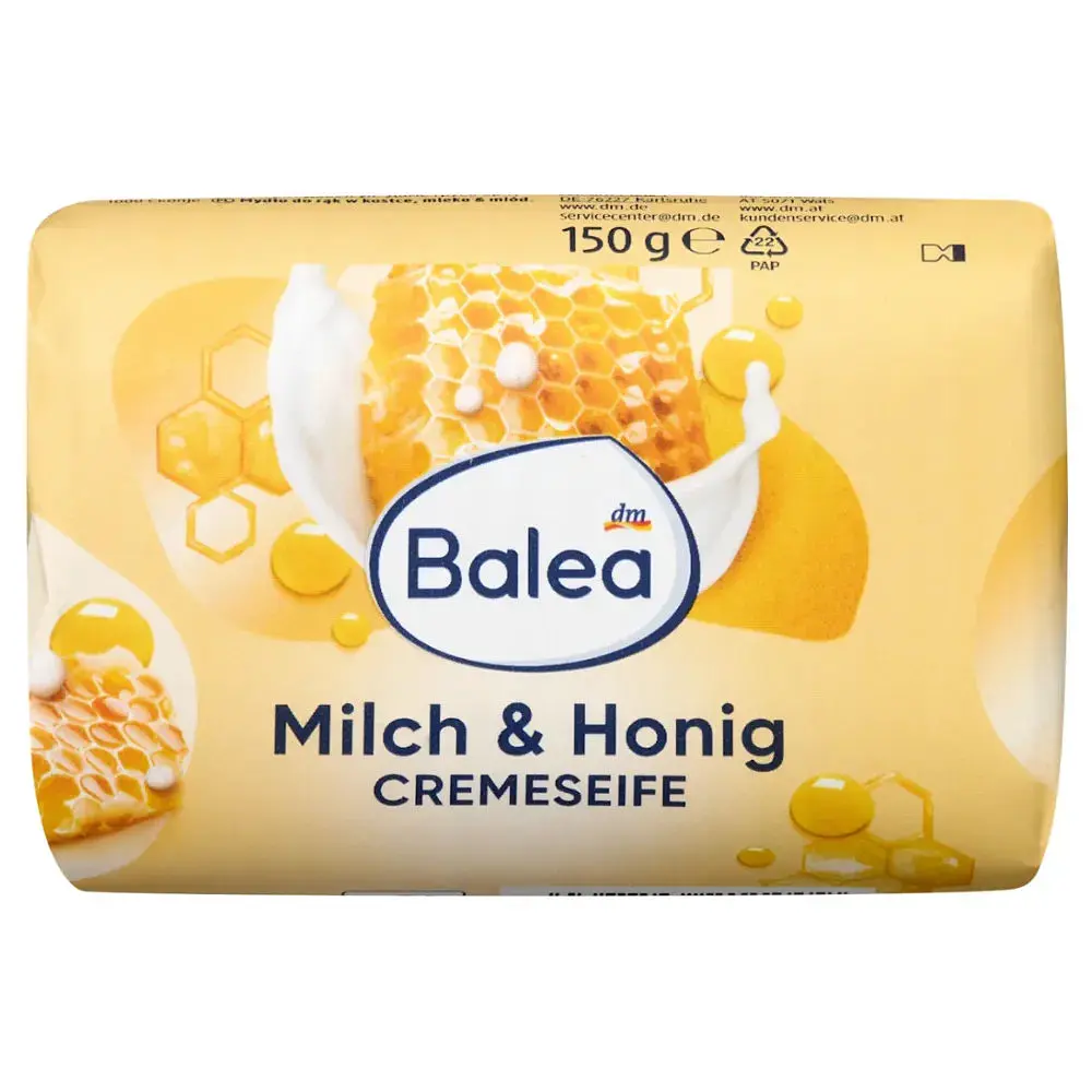 Тверде мило Balea Crème Seife Milch & Honig для чутливої шкіри, 150 г