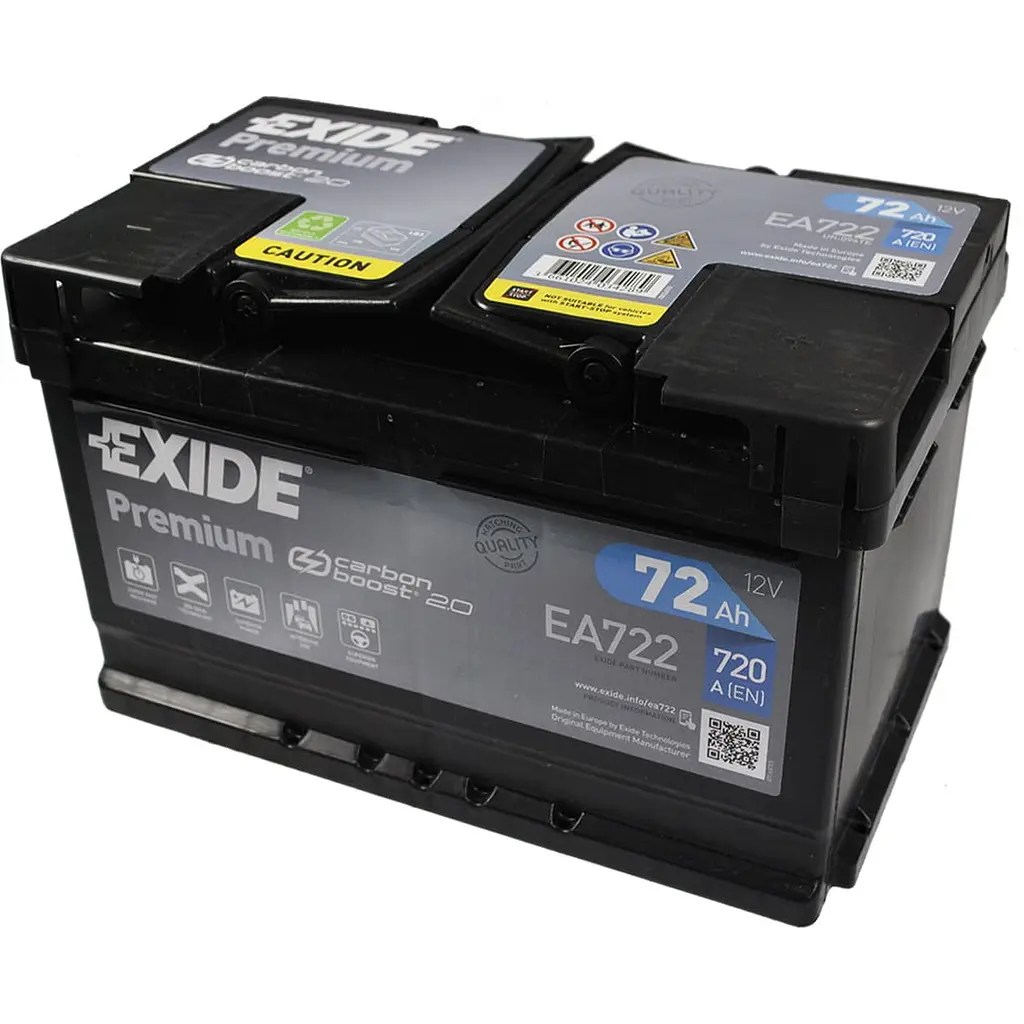 Автомобильный аккумулятор Exide Premium Carbon Boost 2.0 EA722 (-/+) 6СТ-72Ah АзЭ 720A (EN) - фото 2