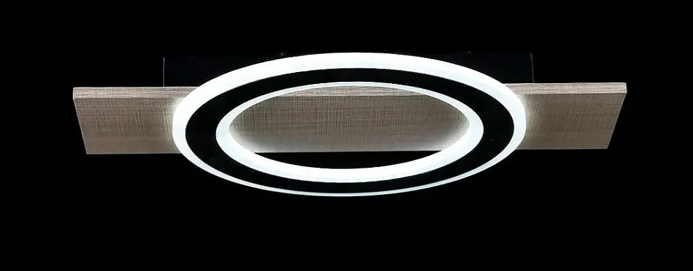Люстра стельова LED Splendid Ray L2980/1, 80W, дерево + чорний, сучасний стиль з пультом - фото 2