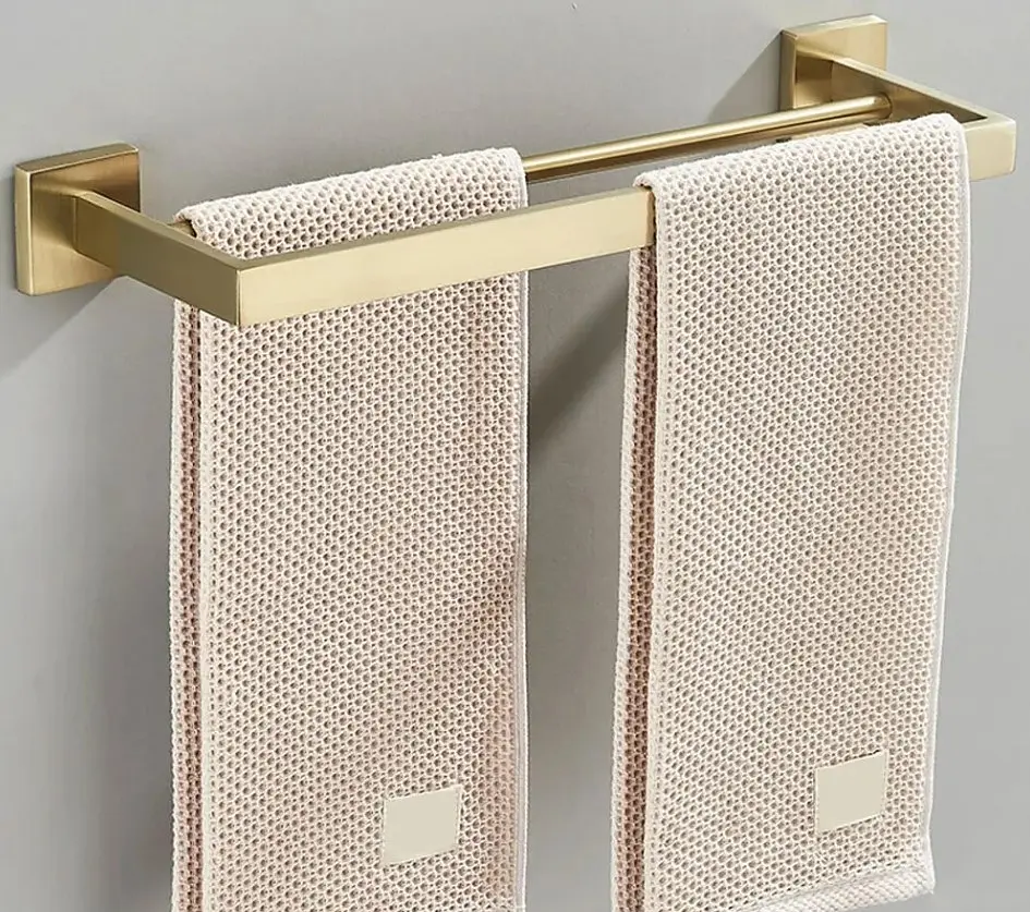 Вешалка двойная для полотенца Rea Erlo 02 brushed gold REA-06909, Золотой - фото 3