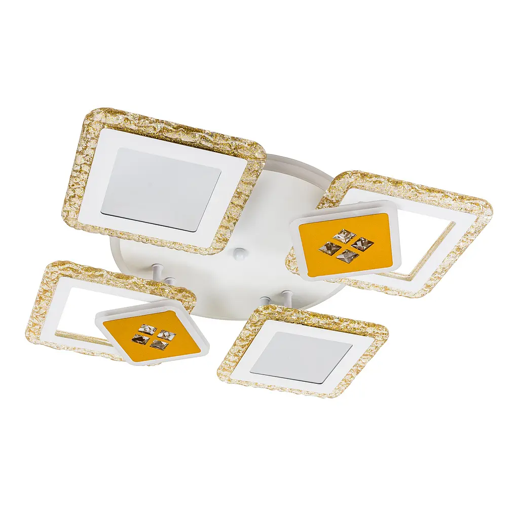 Люстра светодиодная Valeso V K39940-4 2 1 WT gold с пультом - фото 6