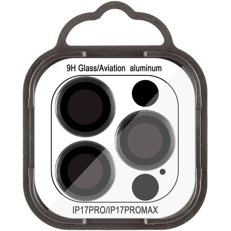 Захисне скло Metal Classic на камеру (у упак.) для Apple iPhone 17 Pro (6.3) / 17 Pro Max (6.9) Чорний / Black - фото 2