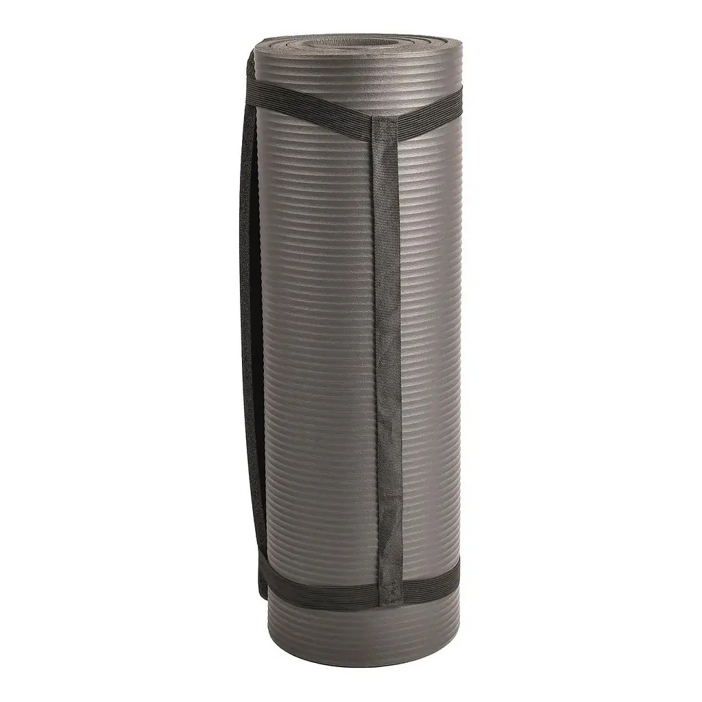 Килимок гімнастичний NBR FitMat 190×62×1,5 см, чорний, для фітнесу й йоги - фото 9