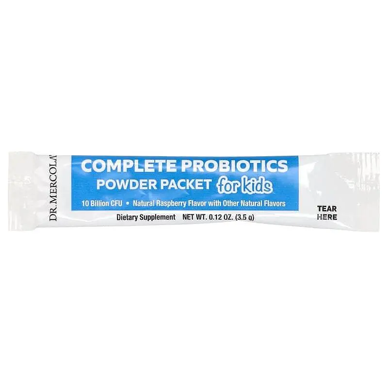 Пробіотики для дітей Dr. Mercola Complete Probiotics 10 млрд КУО, 30 пакетиків по 3,5 г, смак малини - фото 3