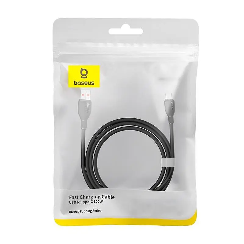 Кабель Baseus Type-C Pudding Series Fast Charging Cable100W/6A 2 м - фото 2