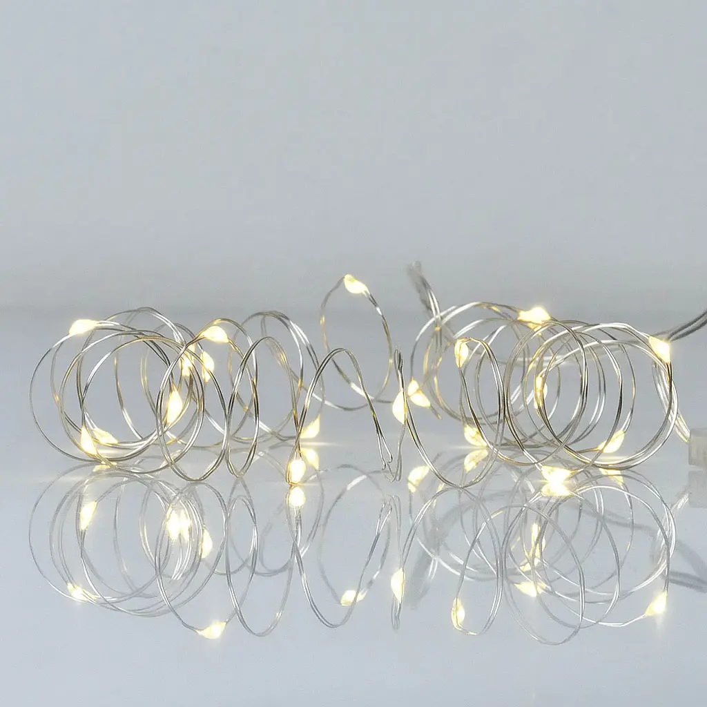 Електрогірлянда Yes! Fun Нитка на мідному дроті 20 LED тепло-біла 2 м статична батарейки (975020) - фото 3