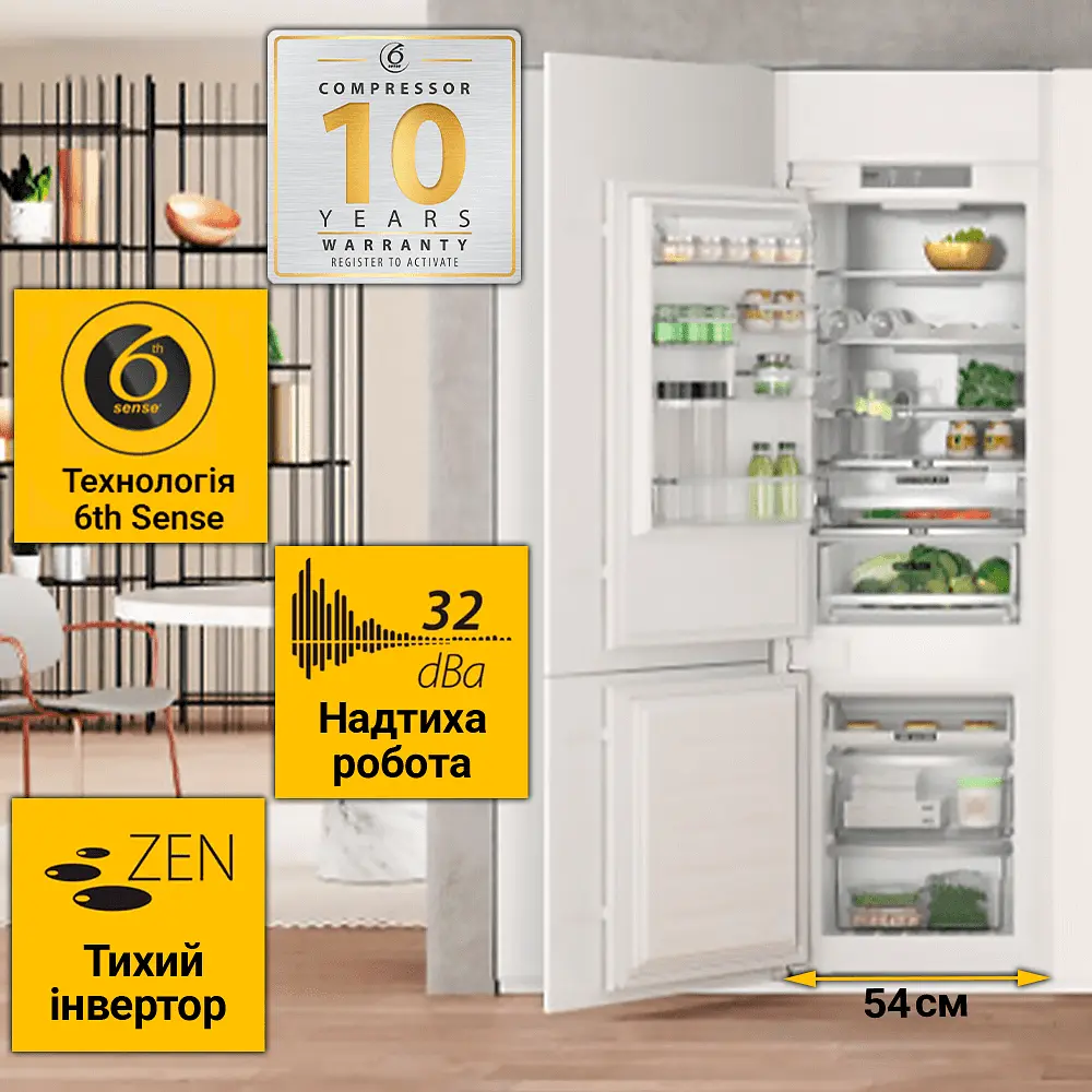 Вбудований холодильник Whirlpool WHC18 T573 із зоною свіжості - фото 11