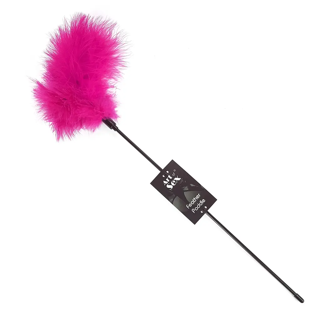 Щекоталка з пером індика Art of Sex Feather Paddle, темно-рожева