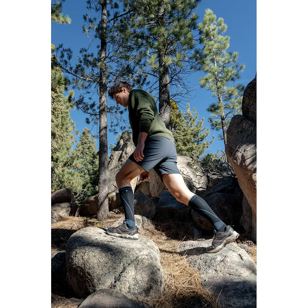Водонепроникні шкарпетки Dexshell Longlite Socks 2.0, блакитні полоски, розмір S (36-38) - фото 3