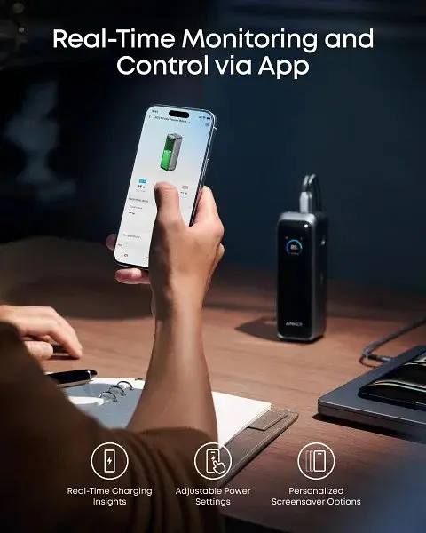 Зовнішній акумулятор Anker Prime 20000mAh 220W (A110BH11) чорний - фото 6