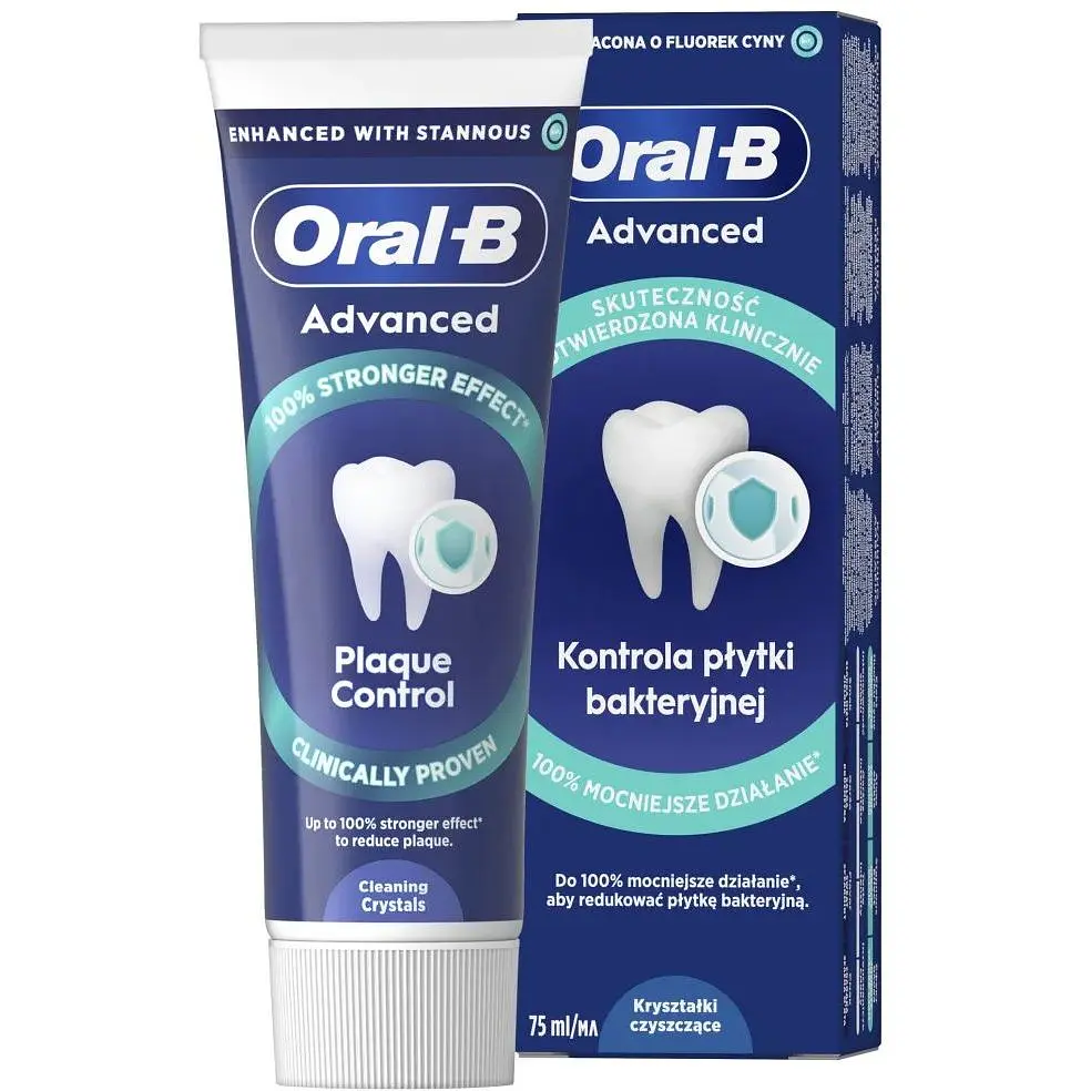 Зубна паста Oral-B Advanced Проти зубного нальоту з очищувальними кристалами 75 мл (8006530091084)