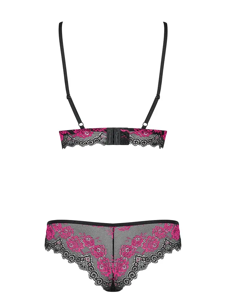 Комплект білизни Obsessive Tulia L/XL чорний - фото 6