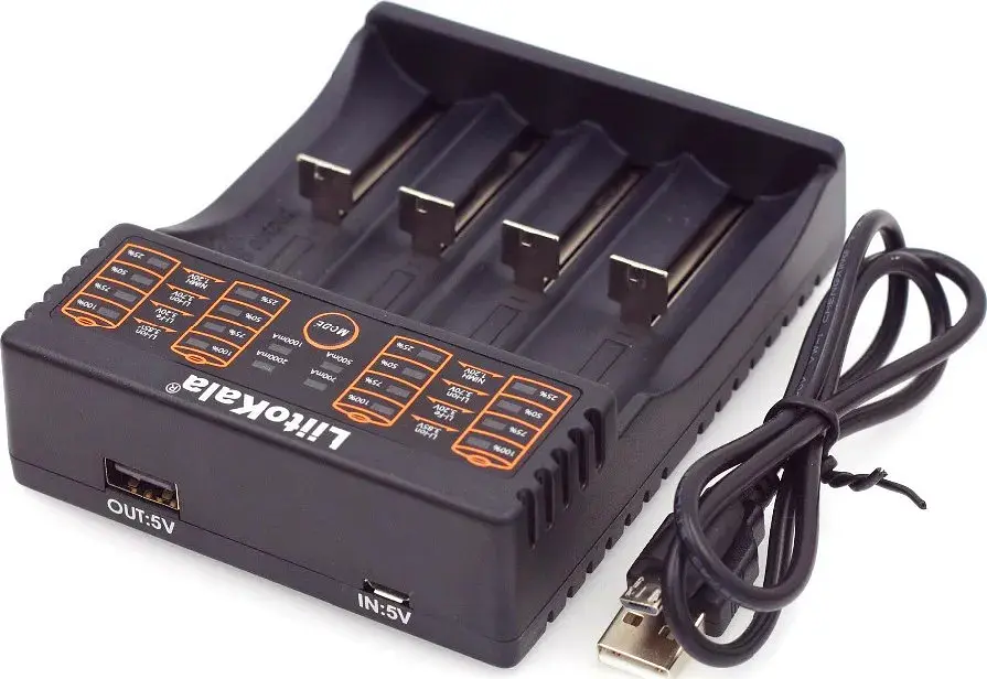 Зарядний пристрій LiitoKala Lii-402 для 4х акумуляторів Li-Ion/LiFePO4/Ni-Mh Black - фото 6