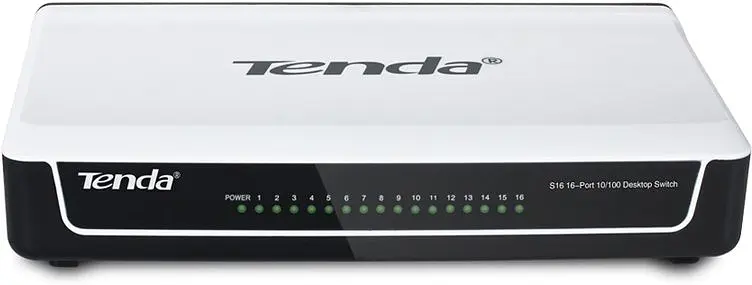 Комутатор TENDA S16, 16 LAN 10/100Mb