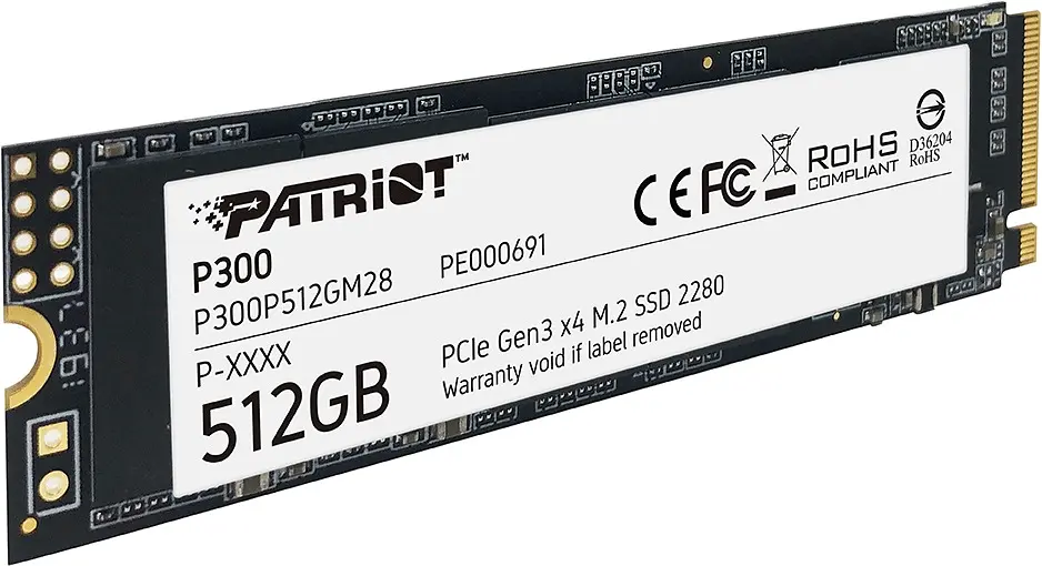Накопичувач SSD Patriot P300 M.2 2280 PCIe NVMe 3.0 x4 TLC 512GB (P300P512GM28) - фото 4