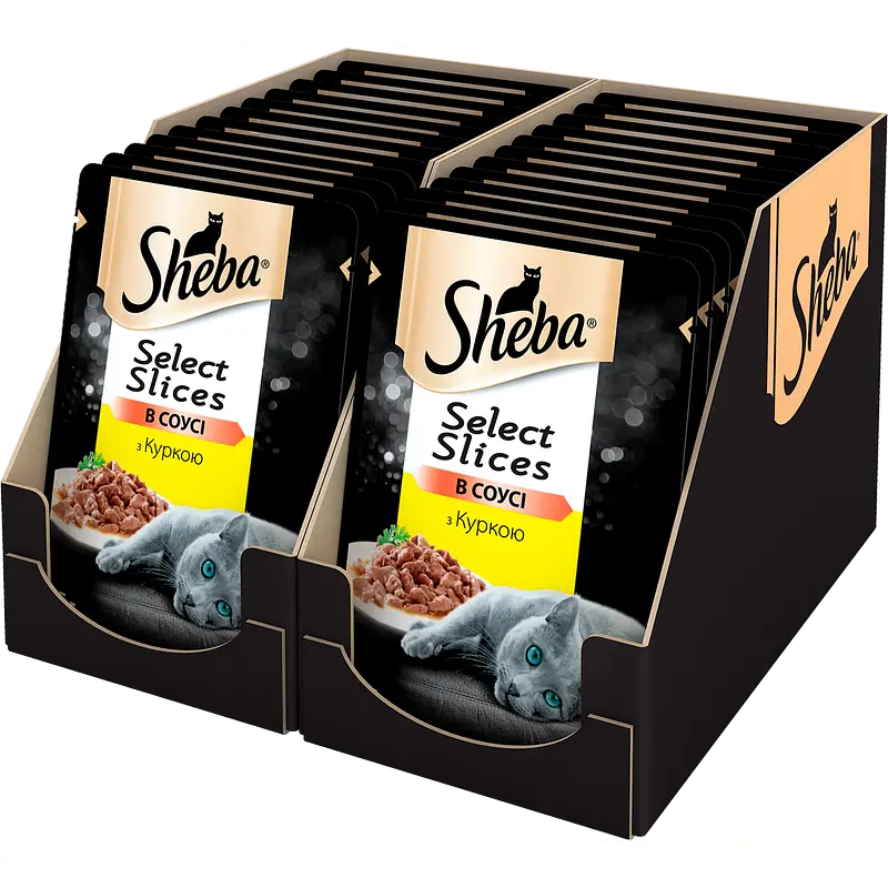 Вологий корм для котів Sheba з куркою в соусі 2.38 кг (28 шт. х 85 г) - фото 5