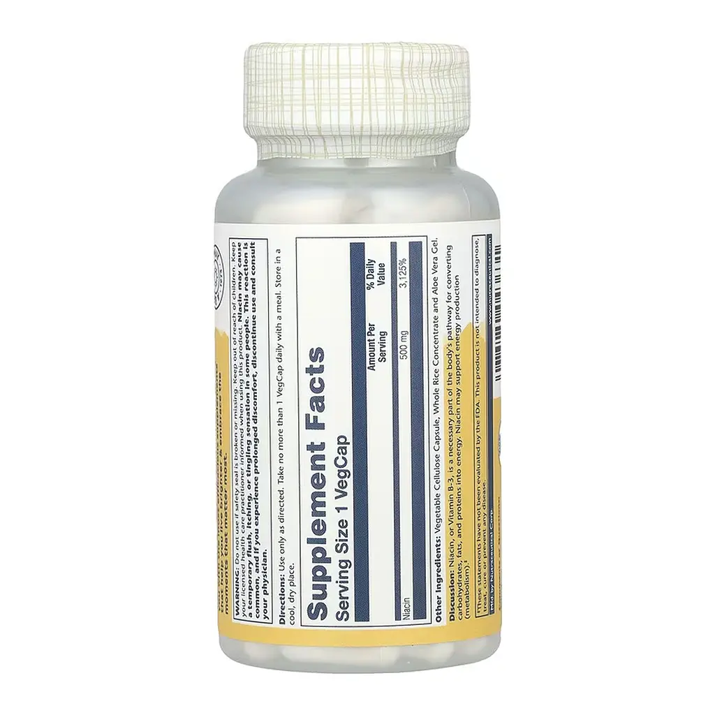 Ніацин, Niacin 500 mg - 100 vcaps - фото 2