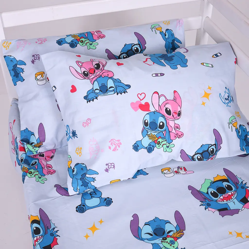 Простирадло MirSon бязь Cute Stitch Blue 220x240 см (2200012552063) - фото 2