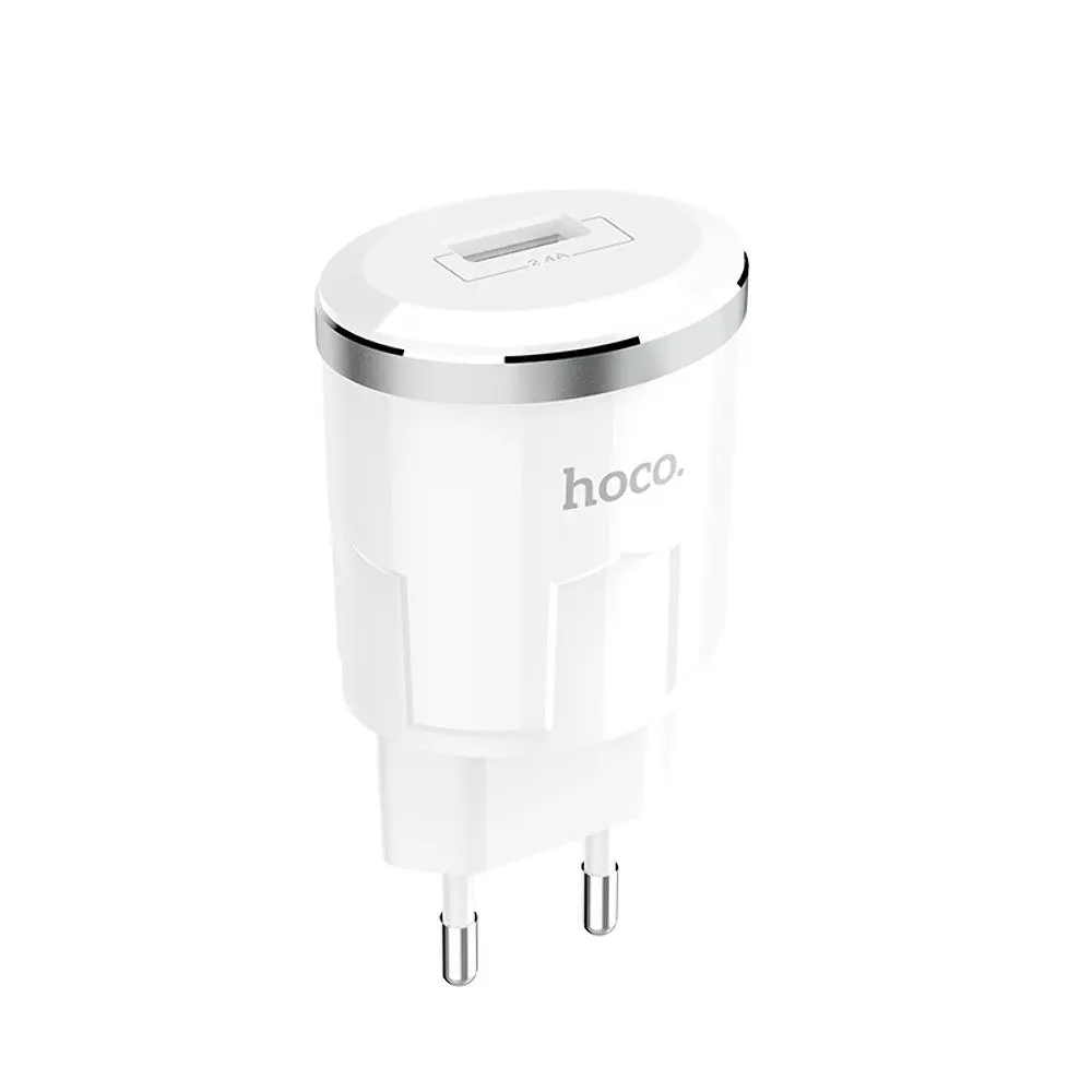 Зарядний пристрій Hoco C37A USB білий + кабель USB to MicroUSB - фото 3