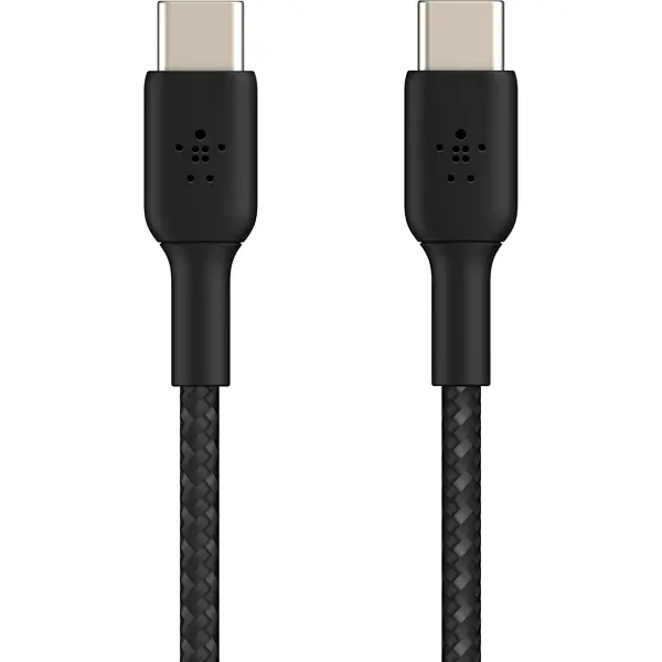 Кабель Belkin USB-C > USB-C заряджання/синхронізації 1м, 60Вт, Type-C, плетений, чорний teh0013650 - фото 3