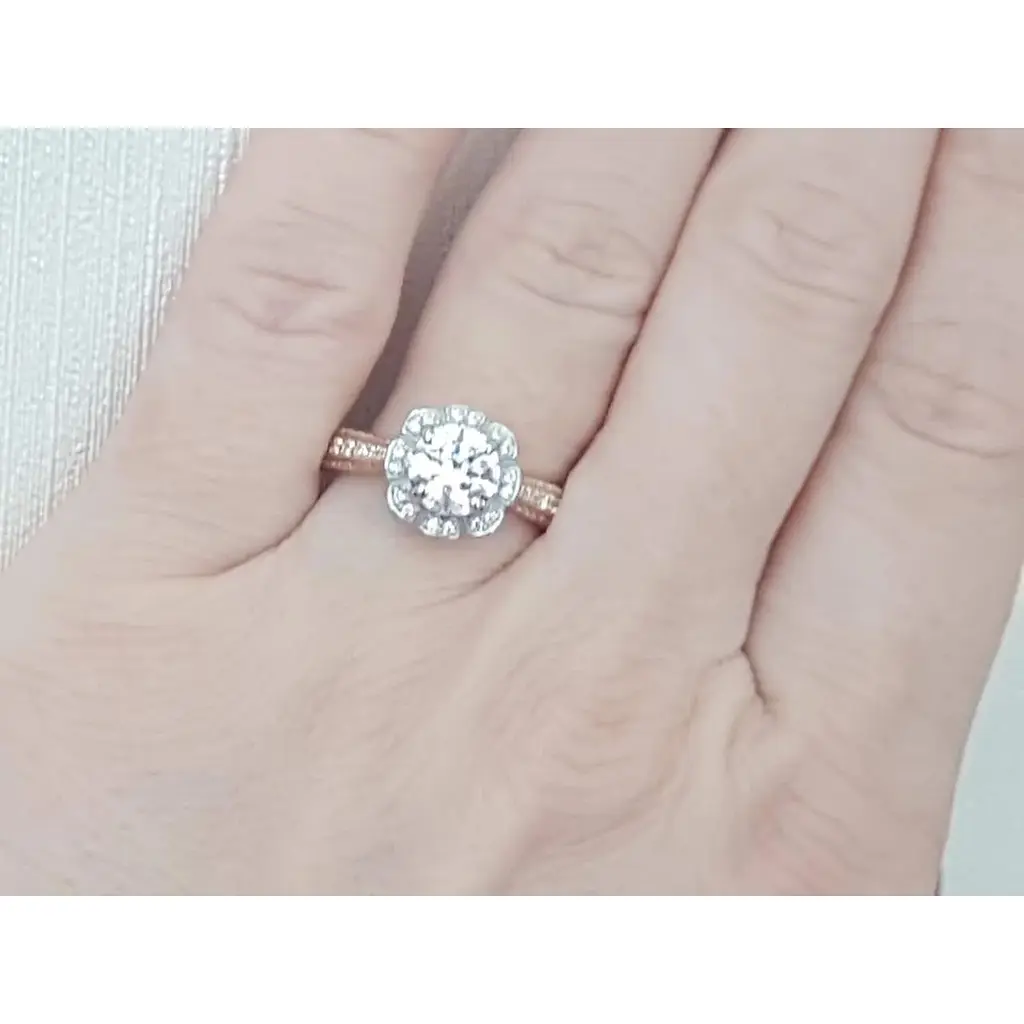 Золоте кільце Харківська ювелірна фабрика з фіанітами Swarovski. 80512-СВ 18,5 - фото 2