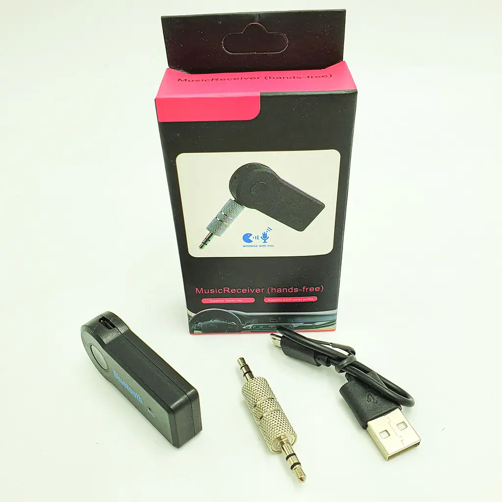 Бездротовий ресивер Bluetooth 3.0 AUX адаптер з роз'ємом jack 3.5 мм B функцією hands free UKC чорний - фото 5