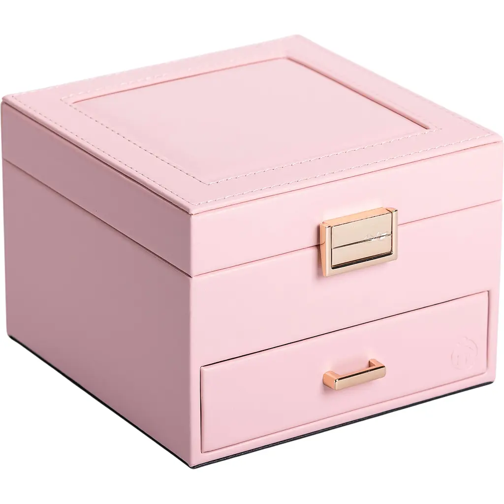 Органайзер для прикрас Yiwu з накидним замком 16x16x12 см рожевий HP-5-2P - фото 9