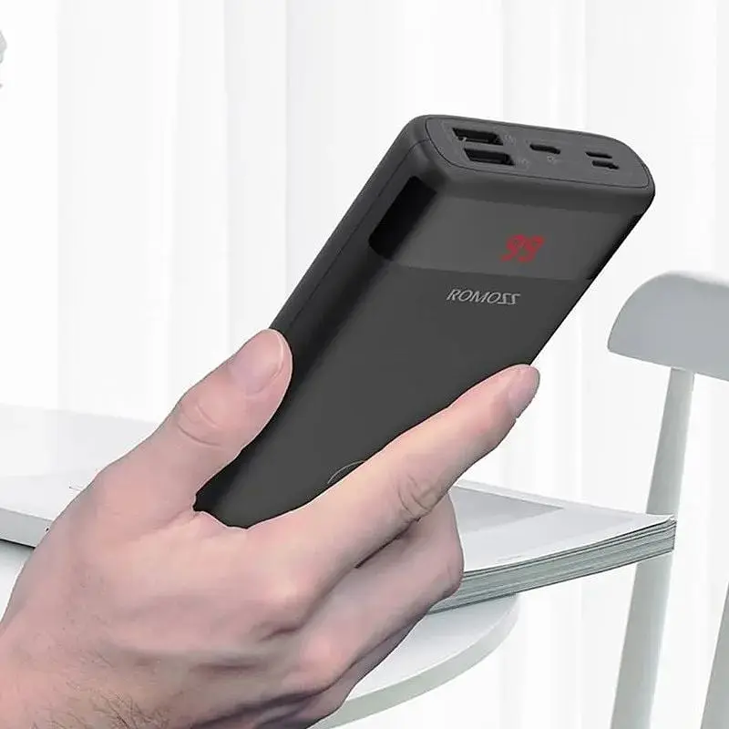 Павербанк Romoss 20000 mAh Ares20 чорний (PAS20-102-2135H)  - фото 6