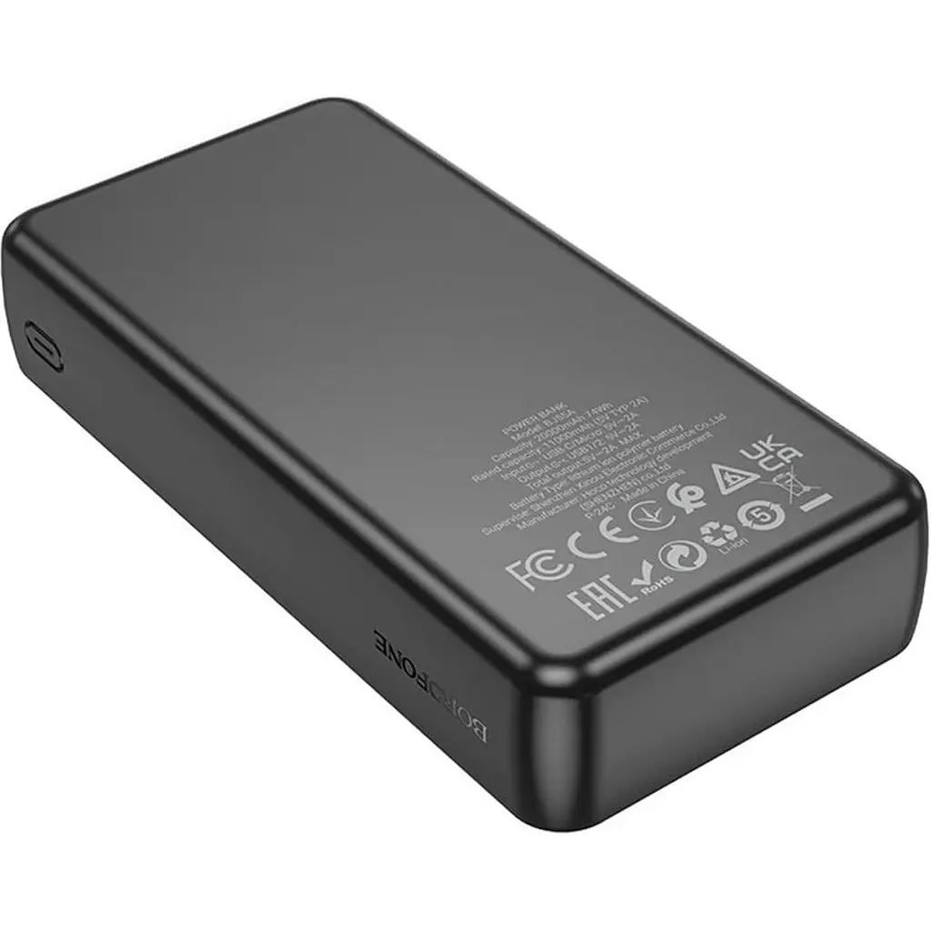 Зовнішній акумулятор Borofone BJ55A Graceful 20000mAh 10W Black [130212] - фото 3