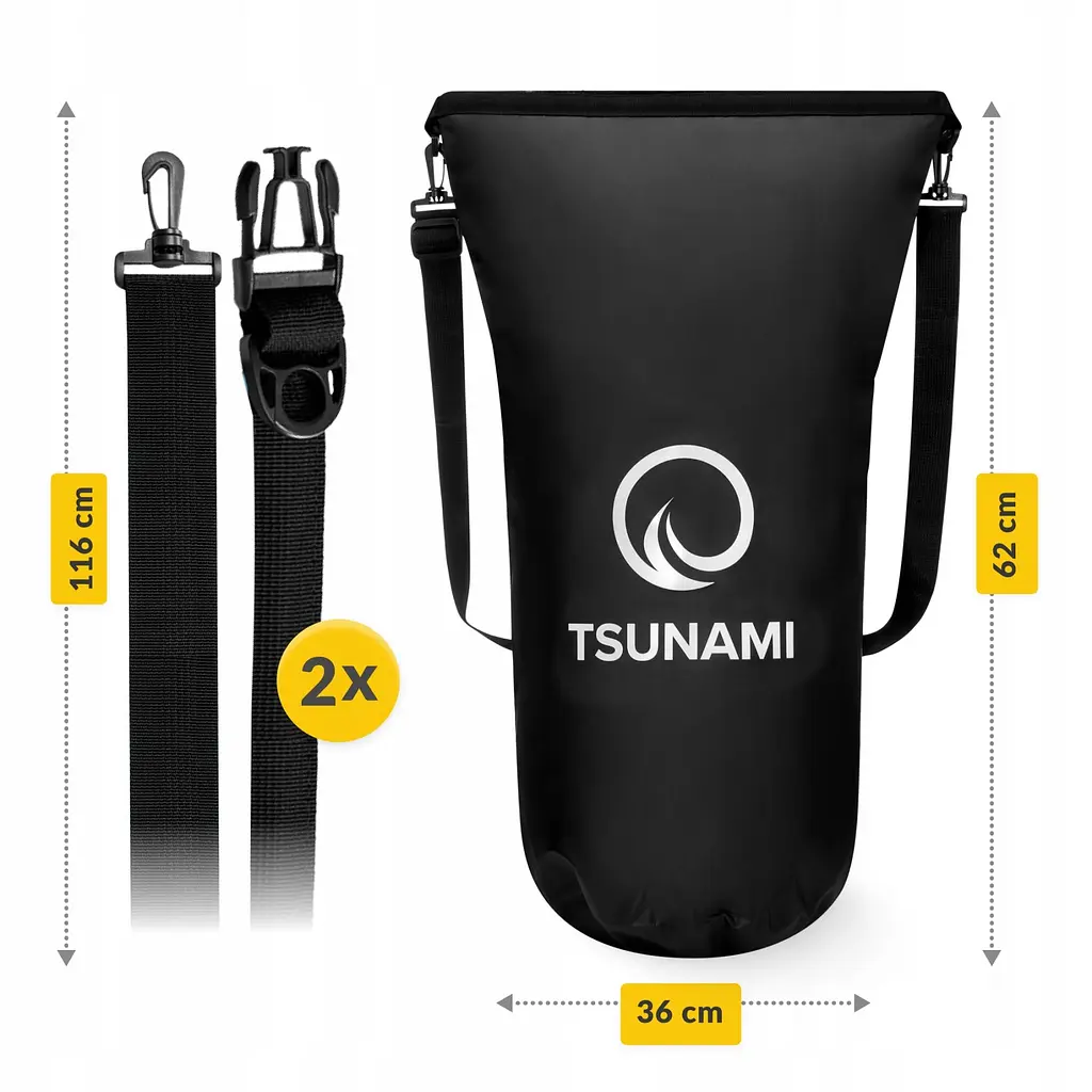 Гермомішок TSUNAMI Dry Pack 20 л водозахисний TS014 (P-5905973400015) - фото 6