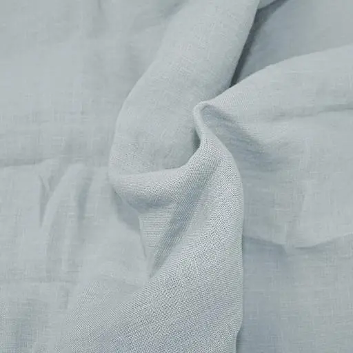 Комплект постельного белья MirSon Natural Linen Caspian лен полуторный серо-голубой (2200008248222) - фото 3