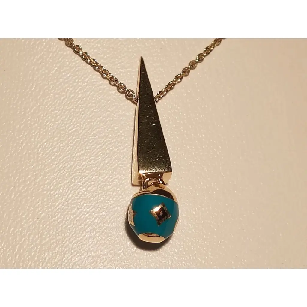 Золоте кольє Столична Ювелірна Фабрика з емаллю. 350856ж 45 - фото 2