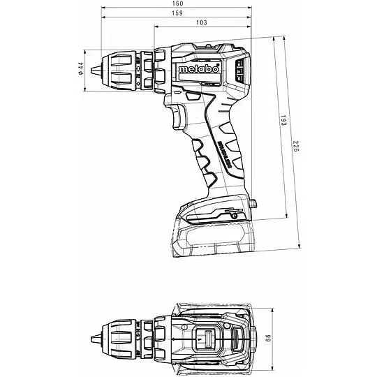 Дрель-шуруповерт Metabo PowerMaxx ВS 12 BL Q [601039500] [119769] - фото 4